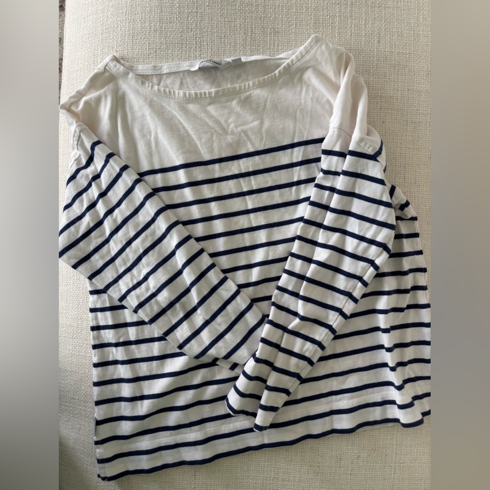 Vineyard Vines Boatneck White and Navy Shirt